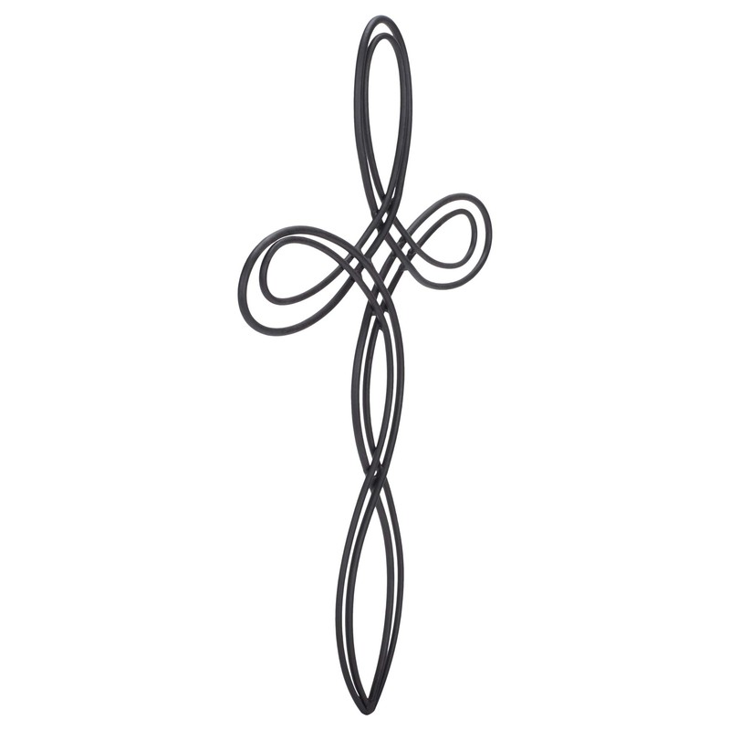 Dicksons Open Oval Flowing Metal 16 inch Decorative Wall Cross