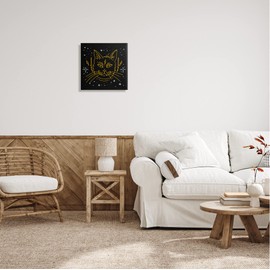 Stupell Industries Starry Cat Lightning Bolt Canvas Wall Art, Design by Lil' Rue