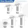 Glarks 80pcs M6 T Slot Drop-in Bolt with Hexagon Flange