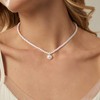 Moodear Dainty Pearl Diamond Pendant Necklaces for Women - Trendy