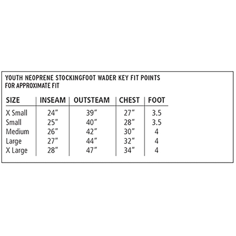 Caddis Youth Neoprene Stockingfoot Waders