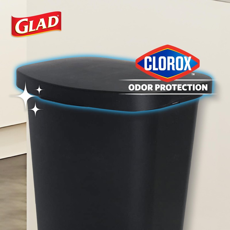 Glad 13 Gallon Trash Can | Plastic Kitchen Waste Bin
