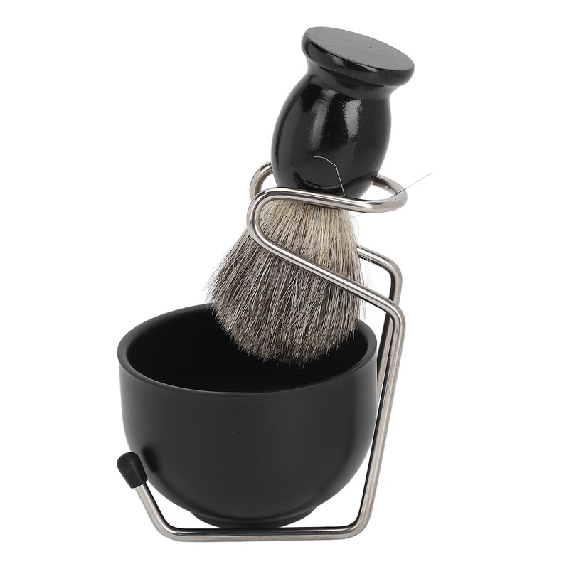 Men Beard Shave Set Brush Stand Foam Bowl Beard Brush