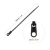 MECCANIXITY 200PCS Black Zip Ties with Screw Holes 8 Inch