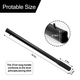 ANCKNE Horizontal Hydraulic Jack Handle 2 Ton, Jack Handle Replacement, with Rubber Gloves Automotive Car Jack Accessories Black