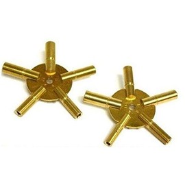 Clock Winding Keys Brass Spider odd/Even Pair Ten Sizes Key Wind Old Clocks 10 Sizes