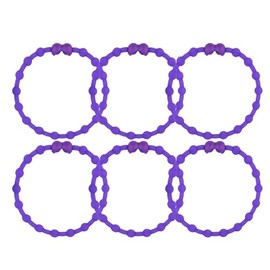 Purple PRO Hair Ties: Easy Release Adjustable for Every Hair Type PACK OF 6
