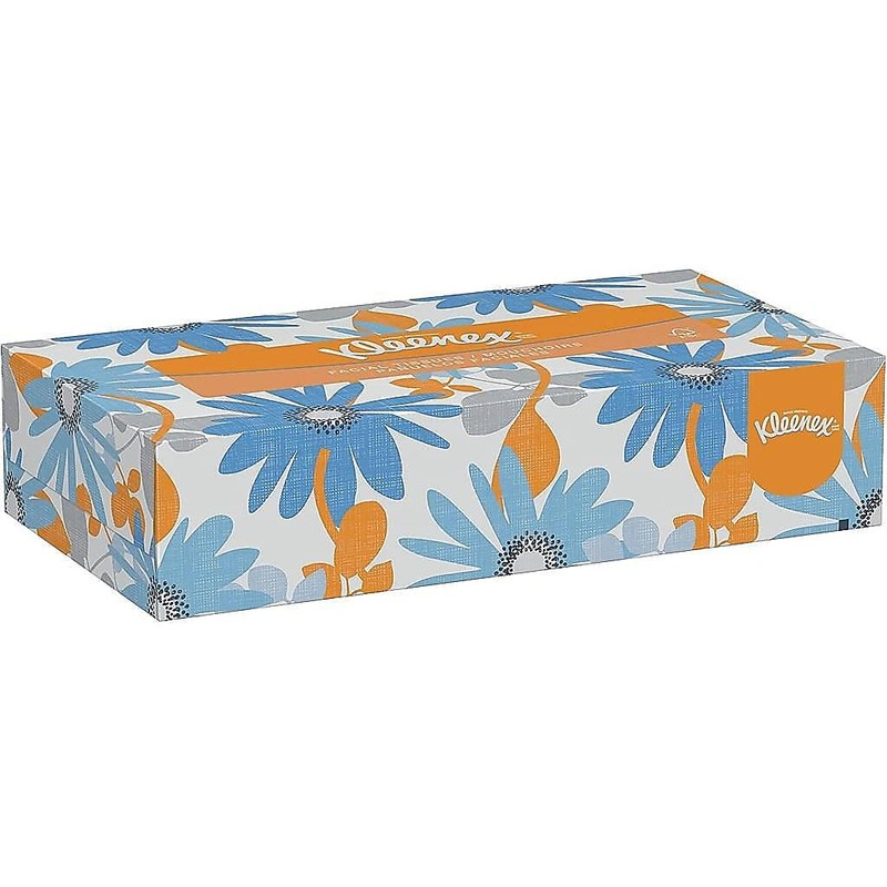White Facial Tissue, 2-Ply, White, Pop-Up Box, 100 Sheets/Box