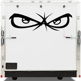 Evil Eyes Toy Hauler Racing Enclosed Trailer Window Vinyl Decal Graphic Sticker