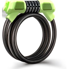 Fenxyo Bicycle Locks with Numbers, Bicycle Lock High Security for Children with Resettable Combination Lock, 120 cm, Waterproof, Without Key, Bicycle Accessories for Bicycle, E-bike, Mountain Bike