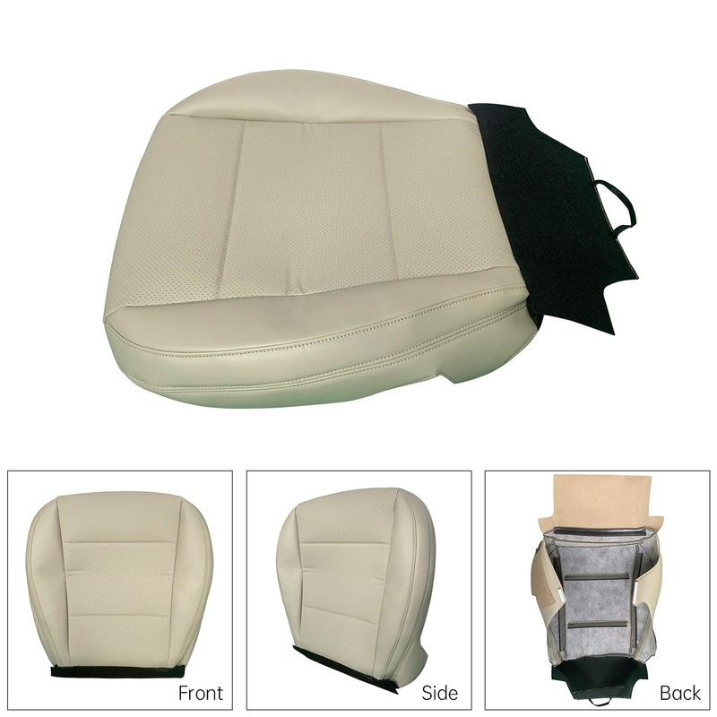 moseiny Driver Side Bottom Replacement Leather Seat Cover Compatible with
