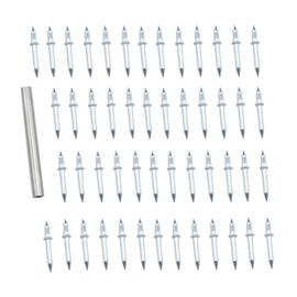 Meuey Lyot Double-Head Skirting Thread Seamless Nails Double Headed Nails Baseboard Nails Invisible Safety Screws Special Sleeve Tool for Nail -50PCS