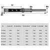 Square Hole Mortise Chisel Drill Bit Tools, HSS Woodworking Hole