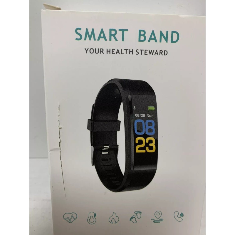 Smart Band Your Health Steward Fitness Tracker Black Bracelet New