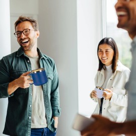 VEGOND 14 oz Insulated Stainless Steel Travel Coffee Mug with Handle, Double Wal