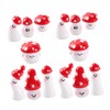 Kisangel 5sets Resin Mini Mushrooms Hard Non-deforming Perfect for Outdoor