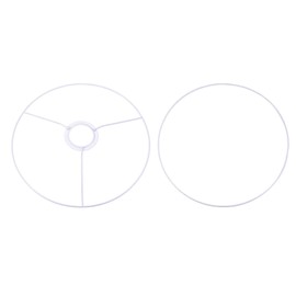 uxcell Lamp Shade Ring, 250mm Dia. Lampshade Holder Frame Ring for E26/E27 Lamp Socket, Baked Coating Iron 1 Set