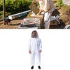Professional Bee Suit Comfortable Breathable White Double Side Large Pocket