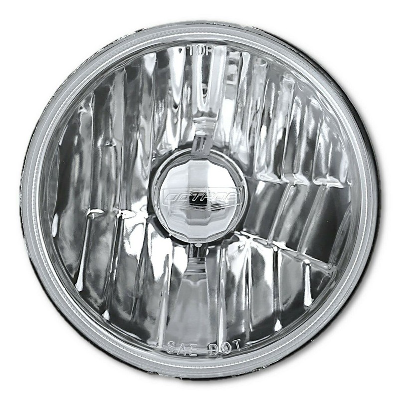 Octane Lighting 5 3/4 Inch Crystal Clear Halogen Headlight Metal