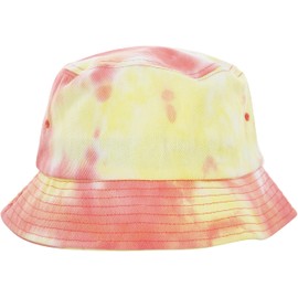Pavilion Gift Company Life is Ruff-Pug Humorous Tie Dye Adult Bucket Hat, Multicolor, One-Size-Fits-Most