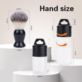 Men's Shaving Brush with Soft Bristles & Travel Case