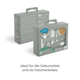 Nuvita 1146 Complete Baby Care Set, Bath Bags, Beauty for Newborns, Nail and Hair Scissors, Ideal for Nursery and Travel, BPA-Free, EU Brand, Sage Green