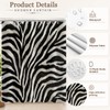 Black and White Abstract Zebra Print Shower Curtain for Bathroom