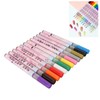 12Pcs 3D Nail Polish Pens 0.5mm Tip Bright Colors Easy