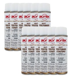 Blysk Heavy Textured Coating U250 white 15oz., paintable chip guard, chip resistant, fast drying, corrosion protector (12-Pack)