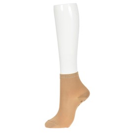 Fukusuke Crew 340Q4231 Women's Soft and Comfortable Solid Color Nylon Socks, Set of 2, Crew Length, Pale Beige, pale beige