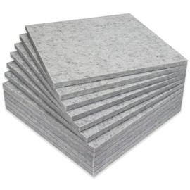 BXI Thickened Sound Absorbing Panels, 12 Pack, 30 x 30 x 1.2 cm, Dense Acoustic Panels, Echo Noise Reduction, Tackable Studio Panels for Wall and Ceiling, Acoustic Treatment (Silver Grey)