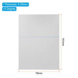 PATIKIL 6.5" Polarized Film Sheets, 2 Pack Adhesive Polarizer Linear Polarizing Filter for Screen, Photography, Lighting, 151mmx79mm, 0 Degree