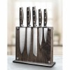 Art+Cook, 6-Piece Ash Wood Magnetic Stainless Steel Kitchen Knife Block