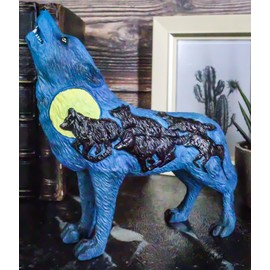 Ebros Gift Indian Tribal Howling Wolf Totem Spirit Figure Collection 6.25" L (Cries of the Full Moon Night)