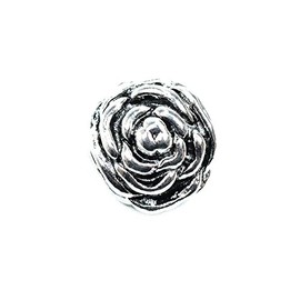 Paracord Planet Antique Silver Rose Beads for DIY Jewelry Available in Single, 5, 10 and 20 Packs (20 Pack)