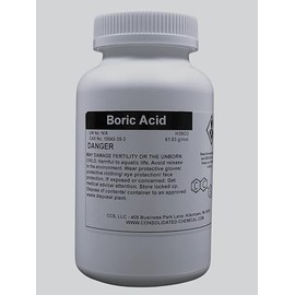 CCS CONSOLIDATED CHEMICAL & SOLVENTS Boric Acid 99.9% - Premium Multipurpose Cleaner - Kitchen Cleaner, Laundry Stain Remover and Deodorizer, Manufacturing - Industrial Grade Strength - 250g