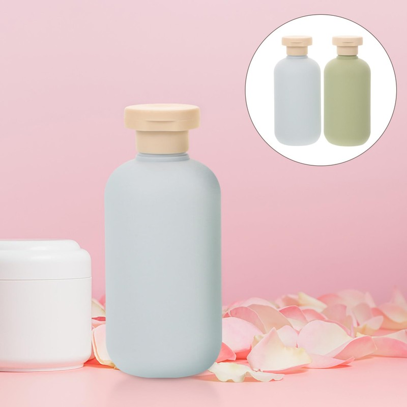 Baluue 2 Pcs Squeeze Bottles with Flip Caps Refillable Plastic
