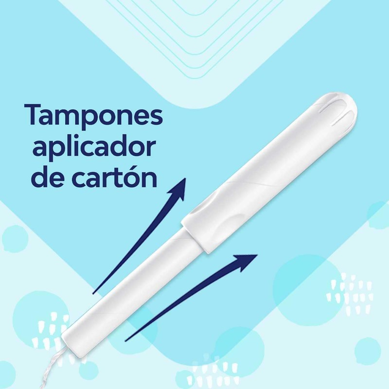 Saba Tampones Regulares Con Aplicador Largo, Flujo Moderado, 10 Piezas