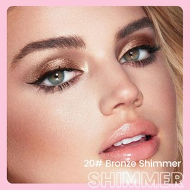 HHLTOH Kaely Bronze Shimmer Cream Eye Shadow Brightener Sticks for Eyes Waterproof Pigmented, Double Ended Cream Eyeshadow Stick Pencil Pen with Applicator, Eye Shadow Palette Highlighter Makeup