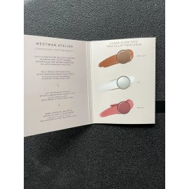Clean Westman Atelier Clean Glow Trio Makeup Sample Card ~ NEW!