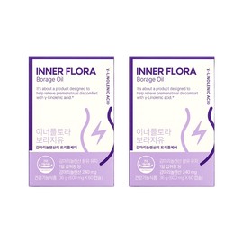 Inner Flora New Origin Innerflora Borage Oil Gamma-Linolenic Acid 600mg×60 Capsules (2) Premenstrual Discomfort (2) / 뉴오리진 이너플로라 보라지유 감마리놀렌산 600mg×60캡슐 2개 월경전불편감 2개