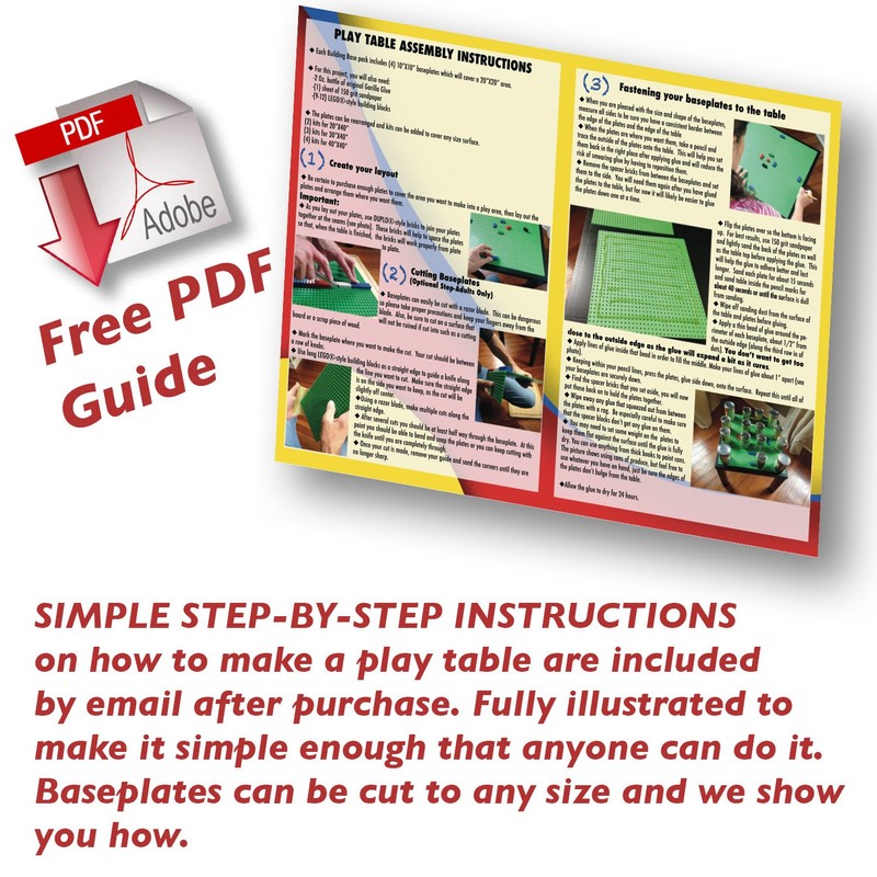 Creative QT Toy Building Blocks Stackable Baseplates, Blue and Green,