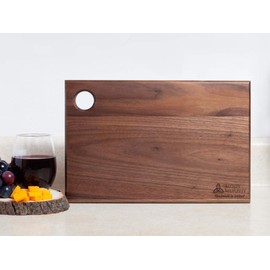 Biddy Murphy Wood Cutting Board Medium 12" x 8" Hardwood Walnut Reversible & Lifetime Quality Made in Ireland