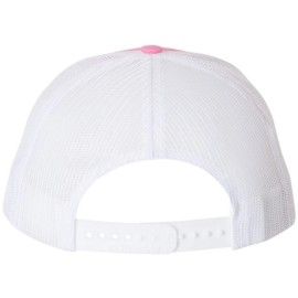 Army Universe Make America Great Again Deluxe Embroidery Trucker Hat, MAGA Mesh Snapback Cap - Pink