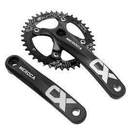 ZUDKSUY 170mm Cranksets Bicycle Crank Set with 104BCD 40T Round/Oval Chainring Mountain Bike Single Speed Square Taper Crankset Replacement for Shimano SRAM FSA