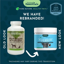 Animal Essentials Plant Enzyme & Probiotics - Digestive Enzymes for Dogs & Cats, Probiotics, Digestive Supplement, Veterinarian Recommended - 10.6 Oz