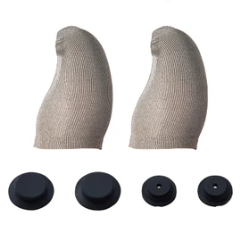Elecom P-GMFF04FSV Smartphone Game Accessories Finger Cap FIT Silver Fiber One Size Fits All With Focus Click Button 2 Pieces Silver