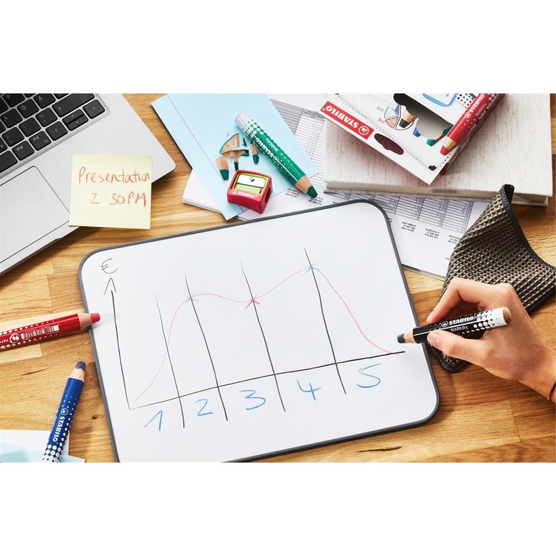 STABILO Markdry Set of 5 Marker Pencils - Red