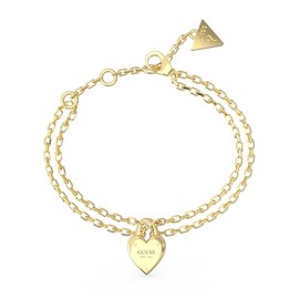 Guess JUBB04211JWYG Women's Bracelet Heart Lock Gold, Stainless Steel