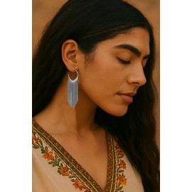 Boho Linear Tassel Drop Dangling Earrings Vintage Linear Tassel Dangle Statement Earrings Trendy Hypoallergenic Long Chain Earring Dainty Drop Earrings SV